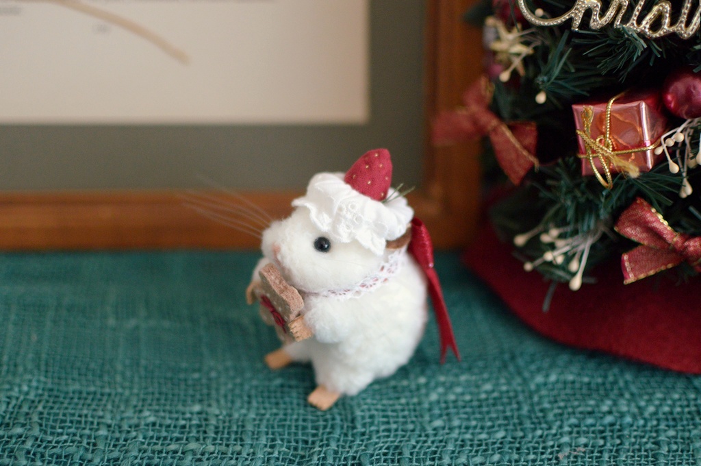 クリスマスケーキなましゅはむ もこもこ しろ