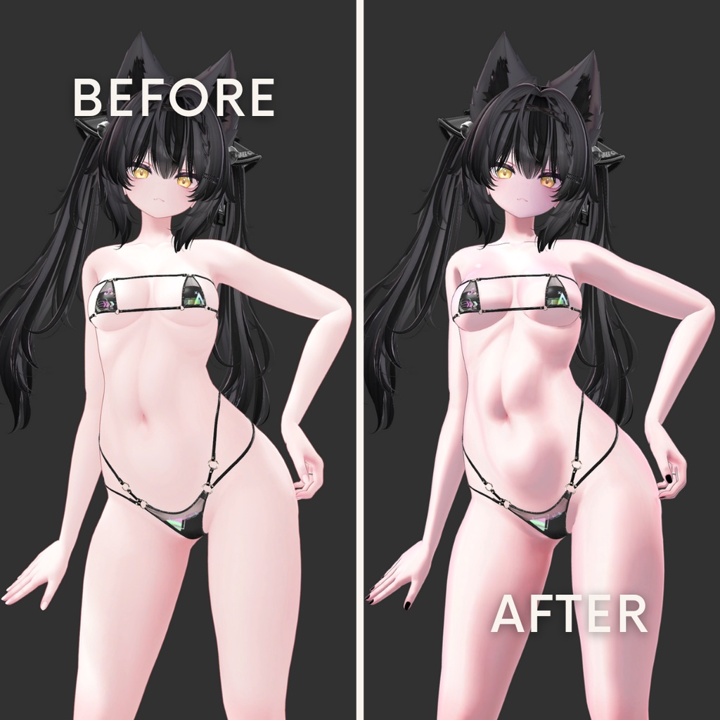 【VRChat/汎用】やわらかツヤ肌マテリアル -lilToonプリセット-