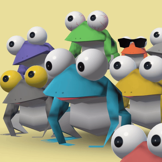 Low-Poly Frog VTuber Models
