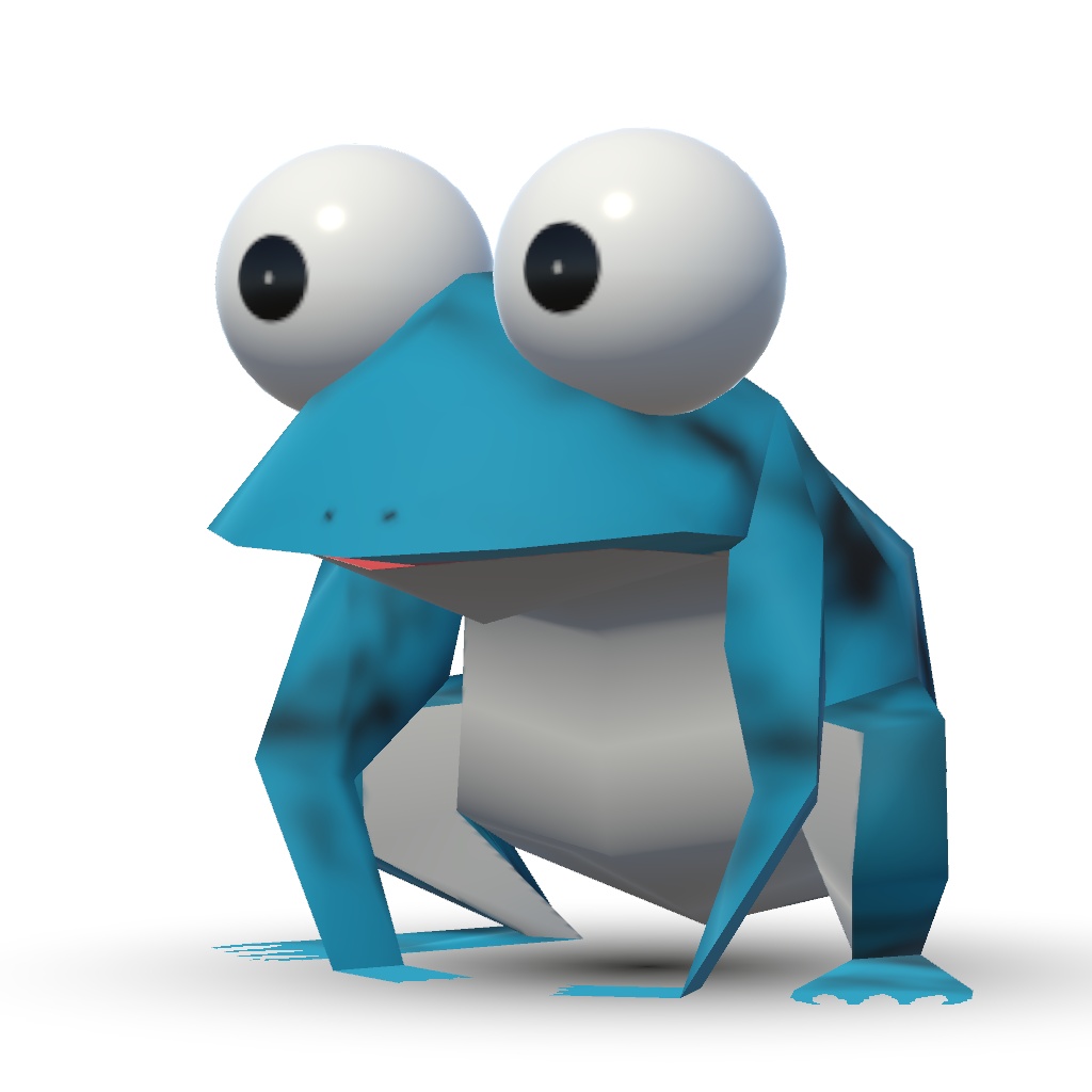 Low-Poly Frog 3D TTS Pets