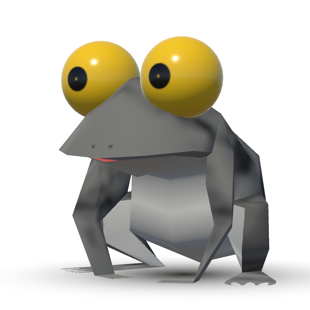 Low-Poly Frog 3D TTS Pets