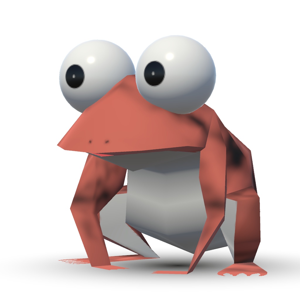 Low-Poly Frog 3D TTS Pets