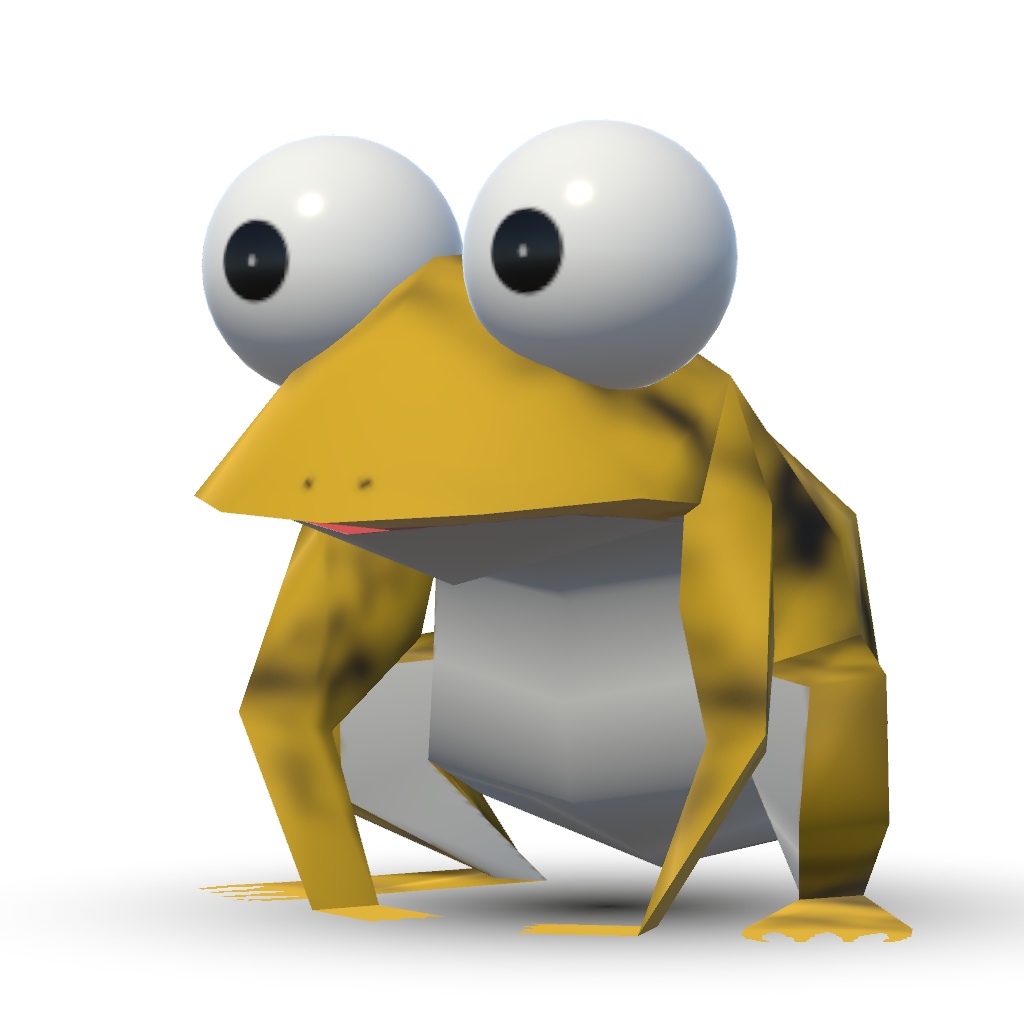 Low-Poly Frog 3D TTS Pets