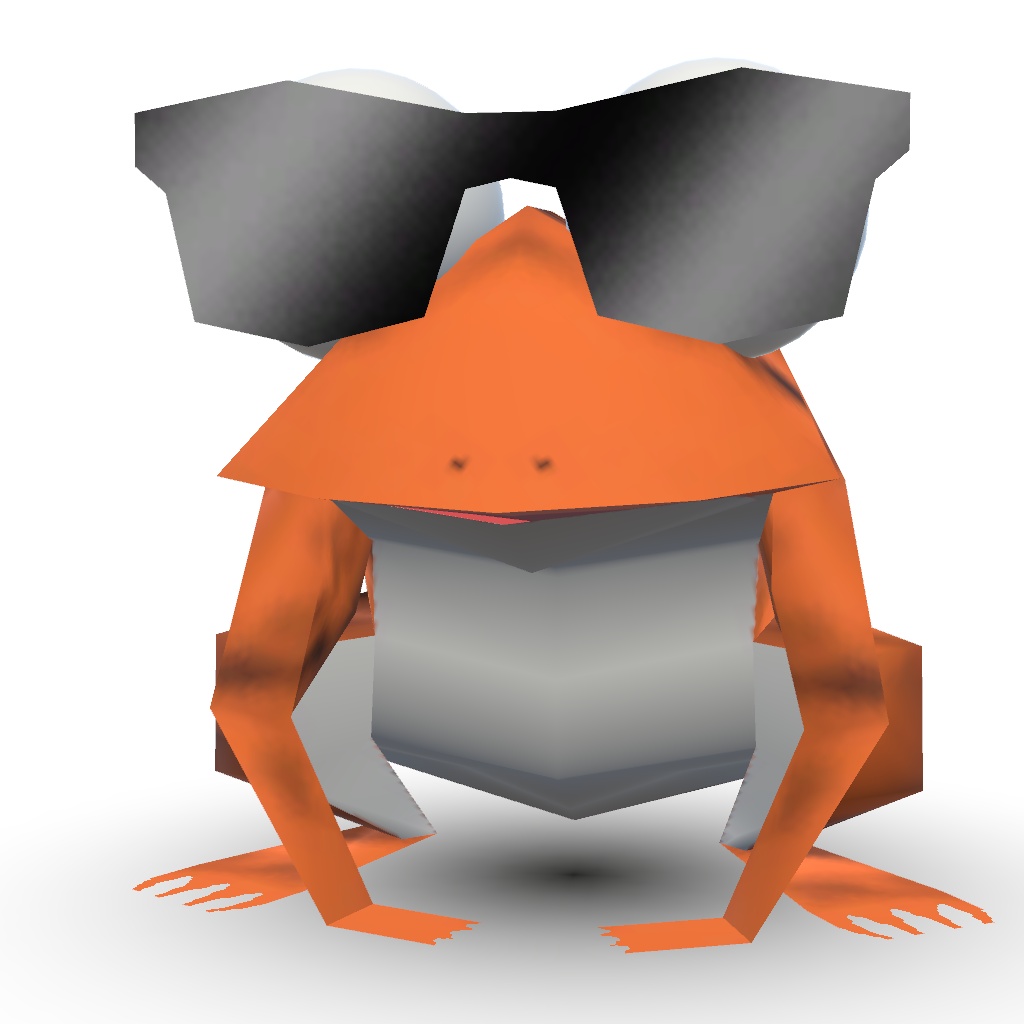 Low-Poly Frog 3D TTS Pets