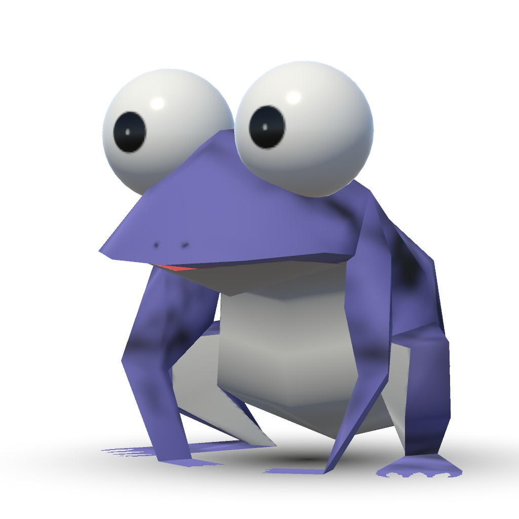 Low-Poly Frog 3D TTS Pets