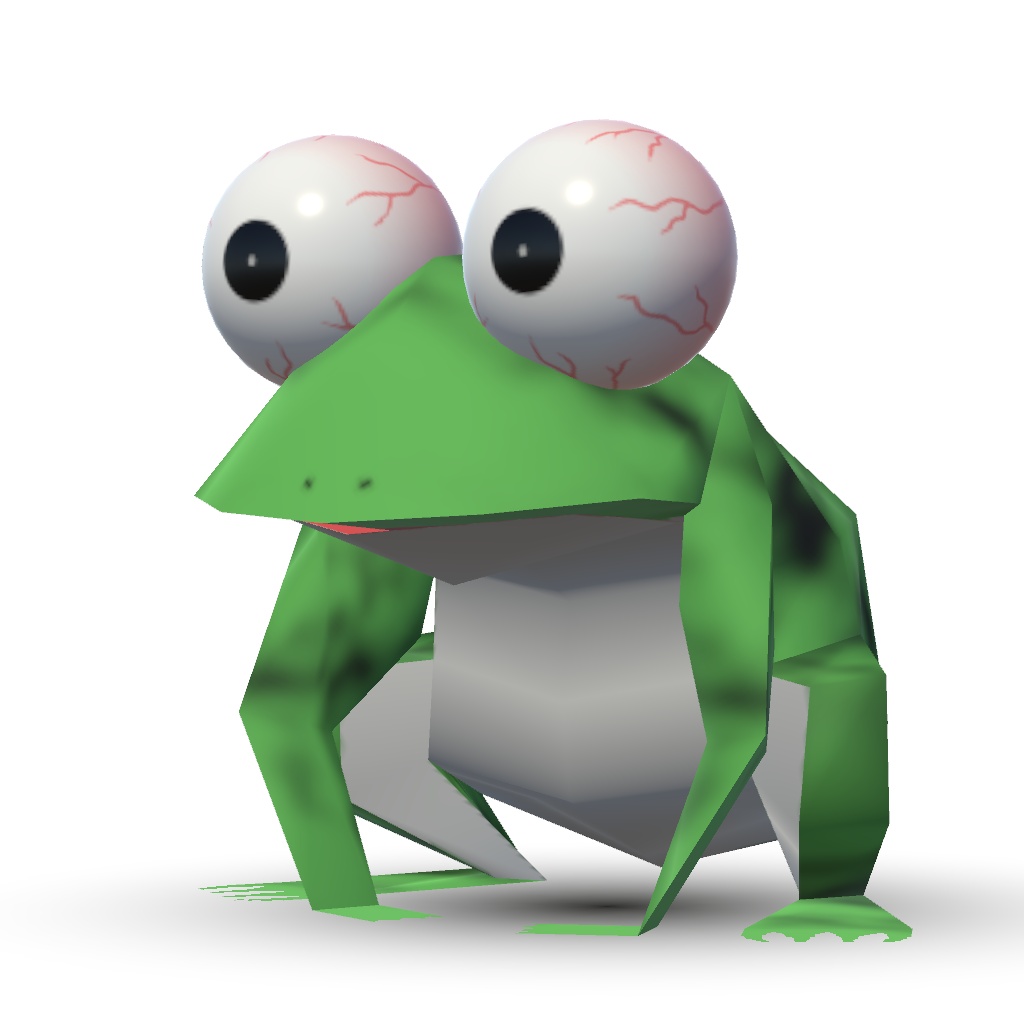 Low-Poly Frog 3D TTS Pets