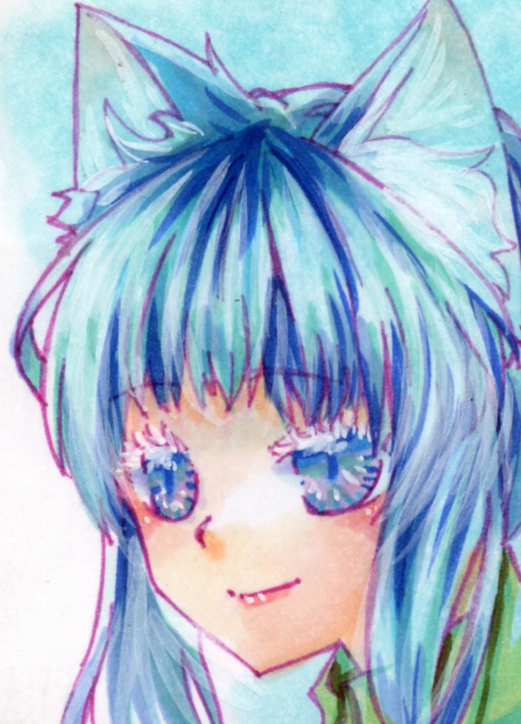 ATC原画　猫耳少女