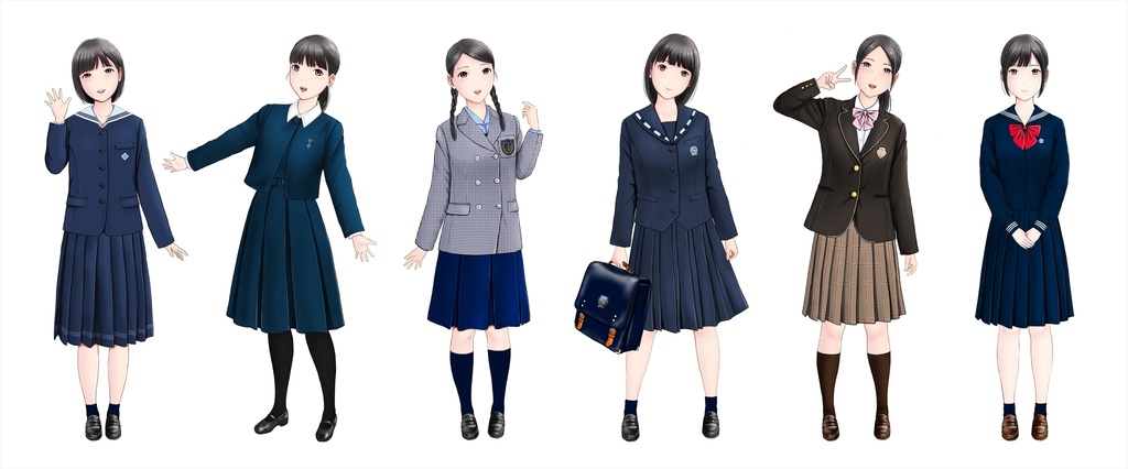 N崎県で見かけそうな女子校の制服マグカップ