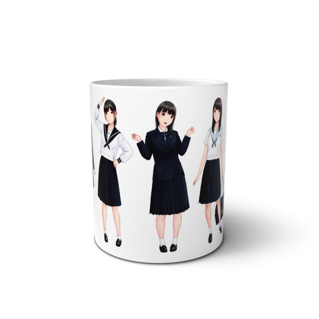 N古屋市で見かけそうな女子校の制服マグカップ