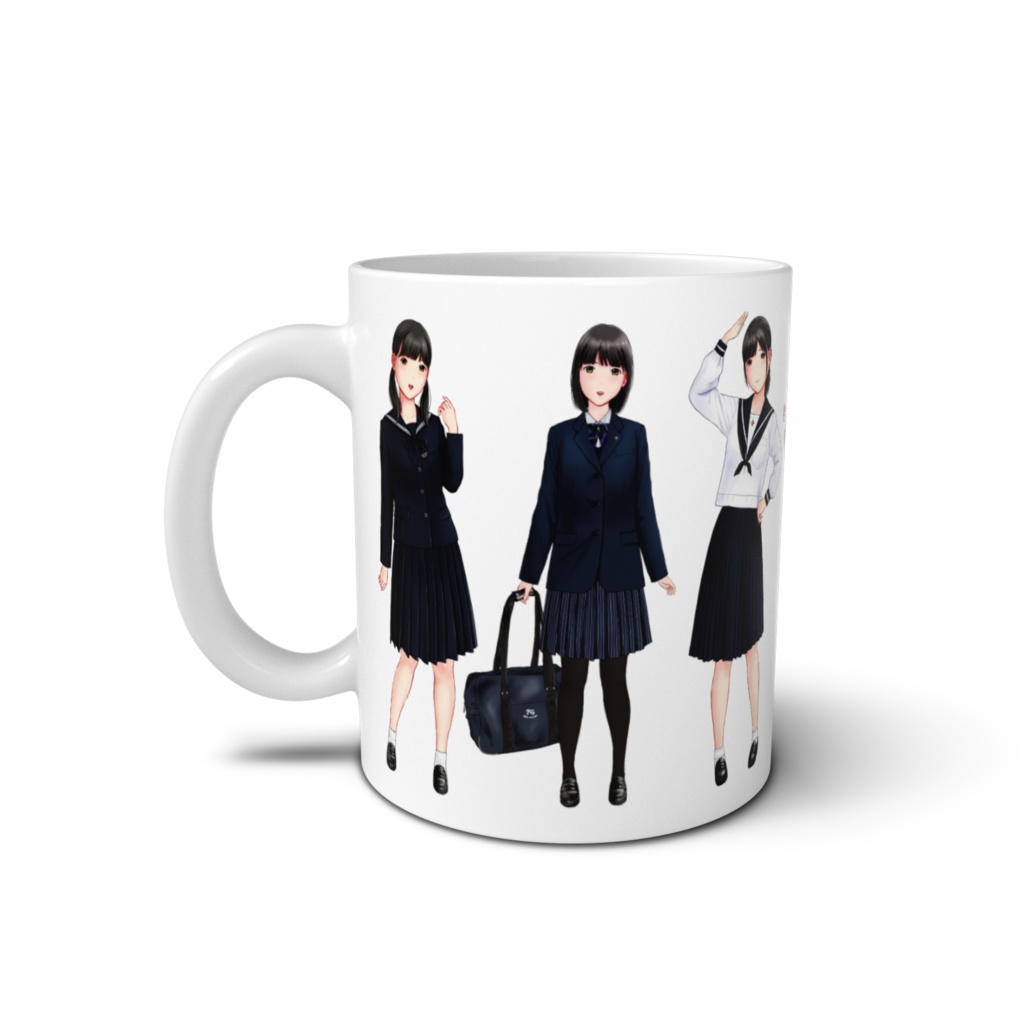 N古屋市で見かけそうな女子校の制服マグカップ