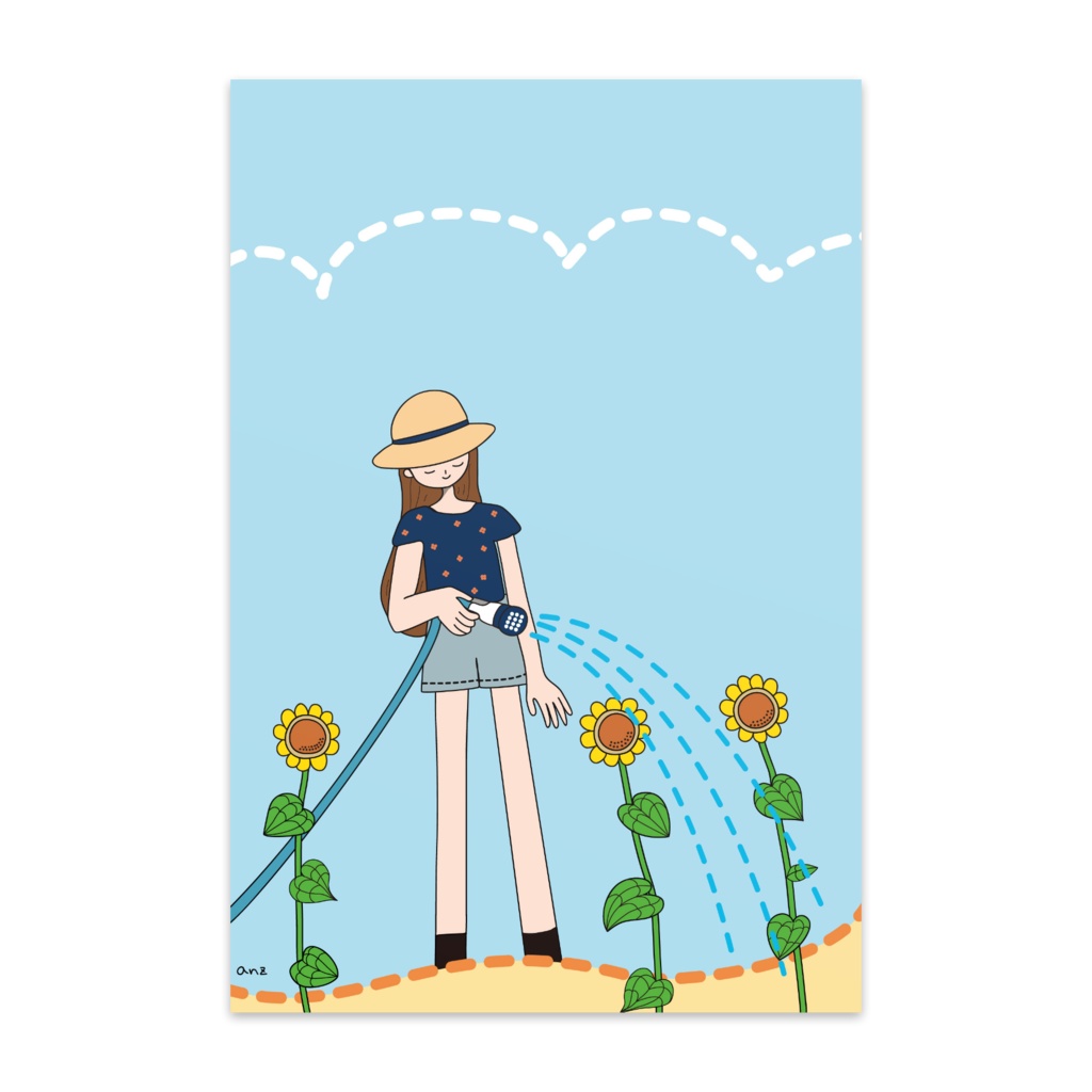 花に水やり