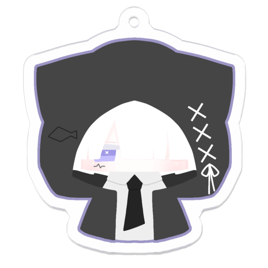 狛目キーホルダー 猫耳フード