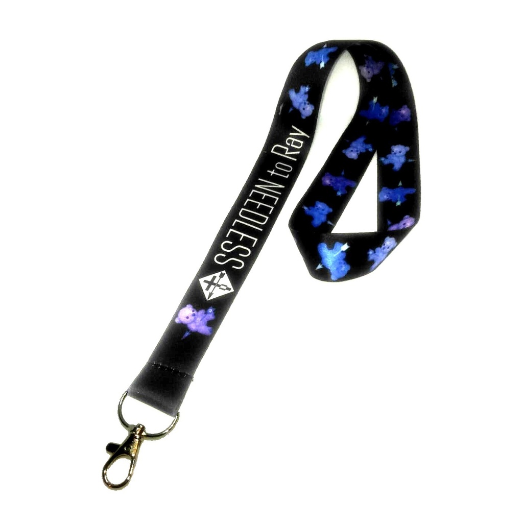 BLUE テディベア ネックストラップ