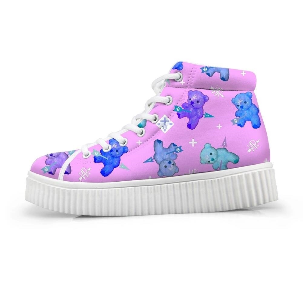 BLUE テディベア スニーカー/Pink/36(23.5㎝前後)