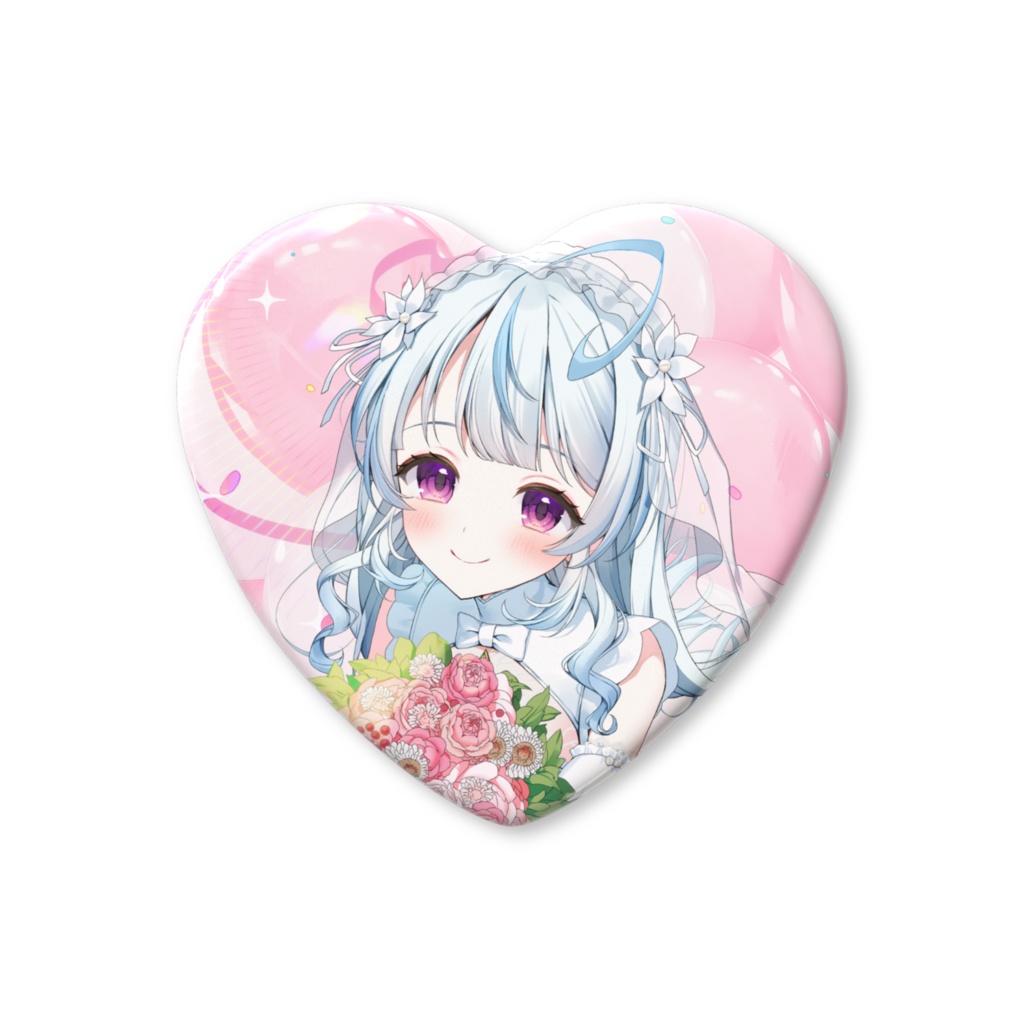 はしちゃんお誕生日記念 ハート型缶バッチ