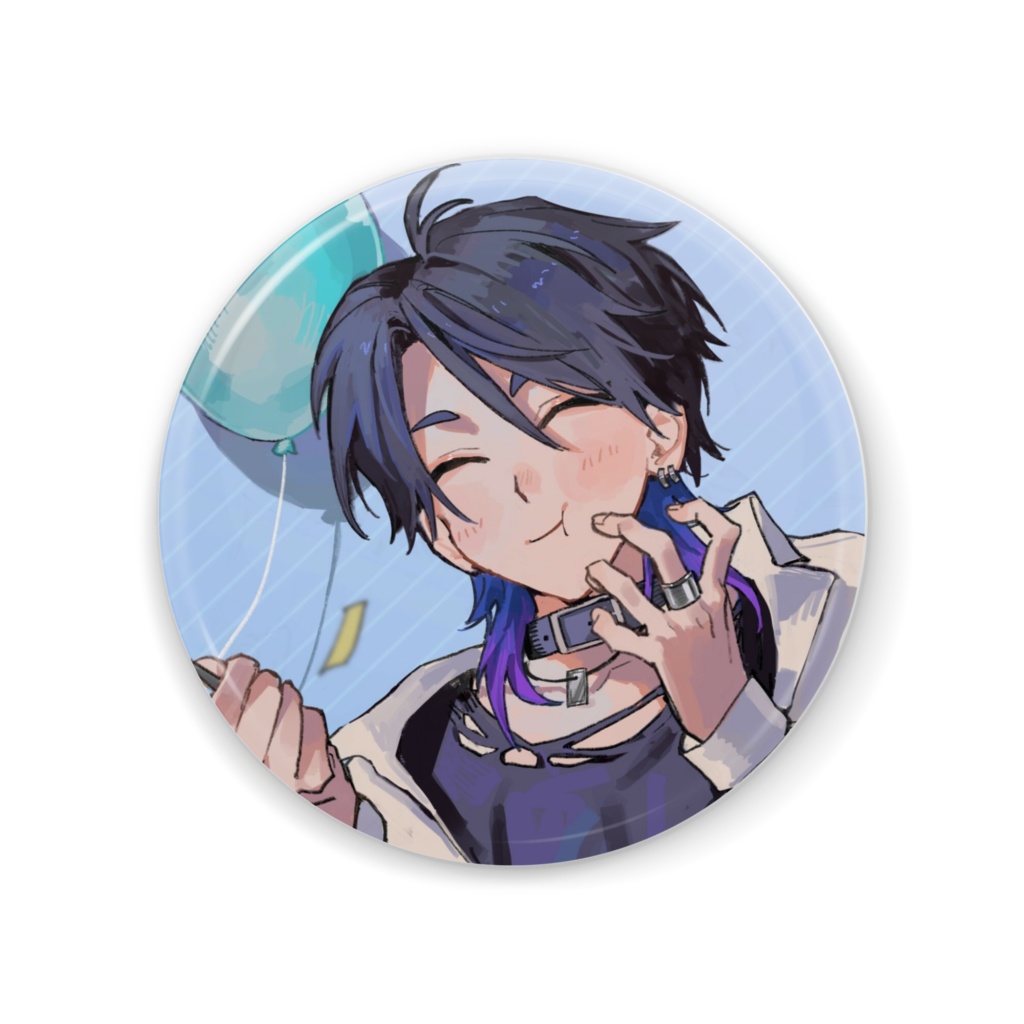 時計塔のセツナ　缶ミラー　イラストH　56mm