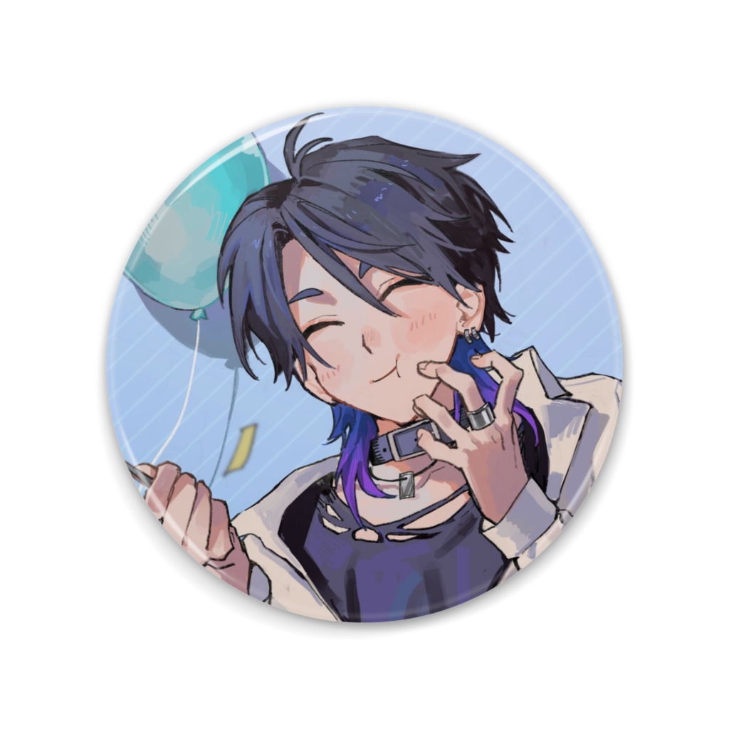 時計塔のセツナ　缶ミラー　イラストH　75mm