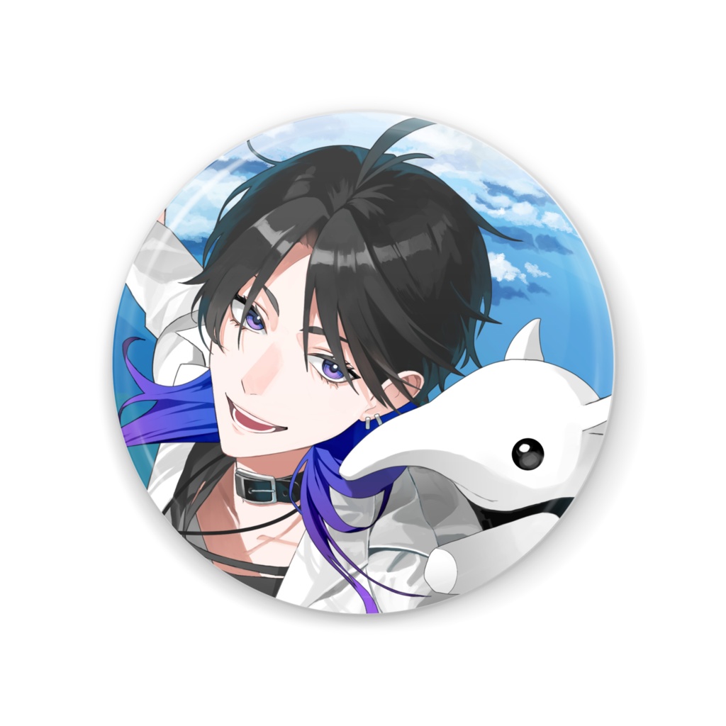 時計塔のセツナ　缶ミラー　活動3周年記念　56mm