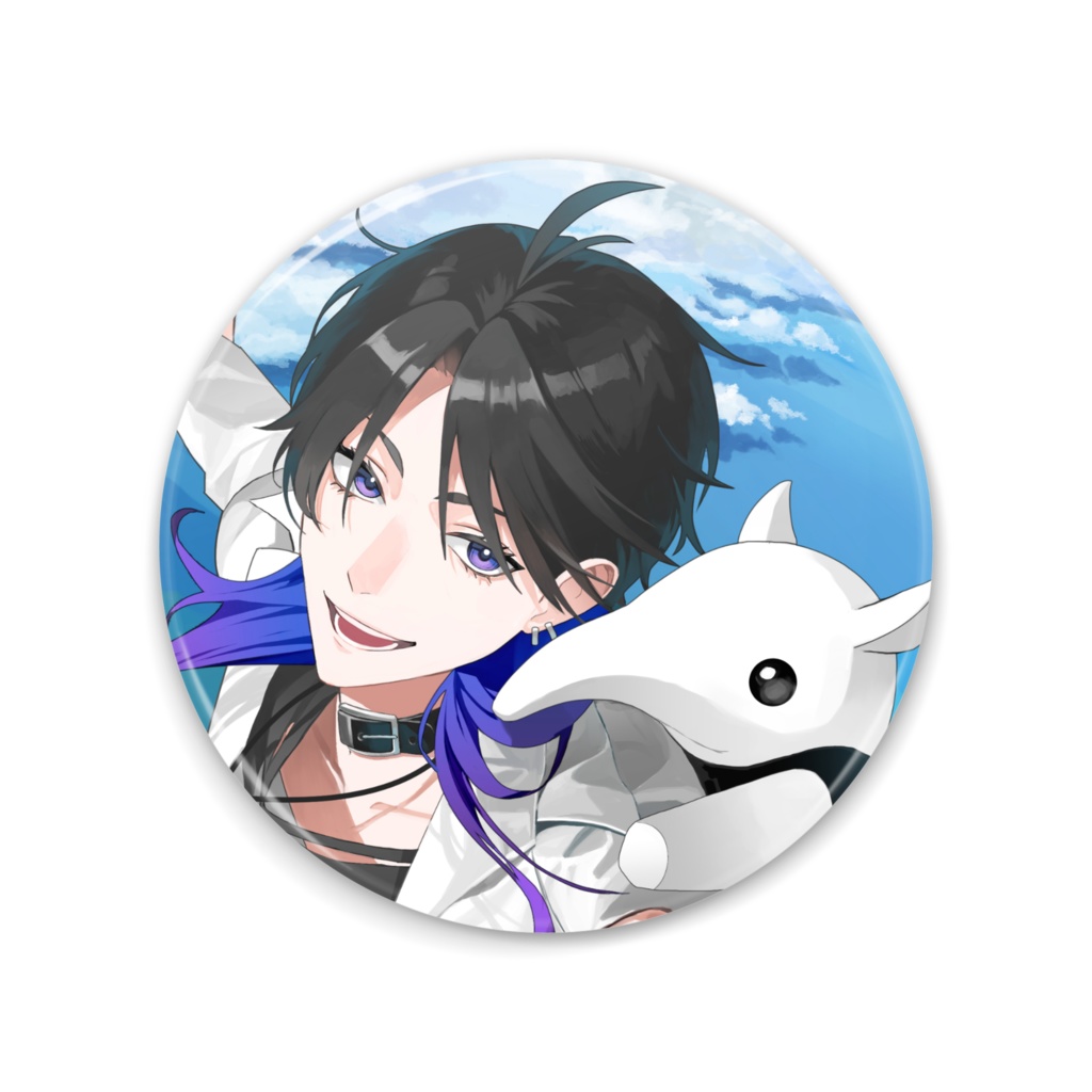 時計塔のセツナ　缶ミラー　活動3周年記念　75mm