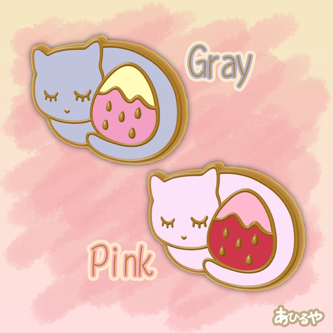 ねこブローチ🐱🍓