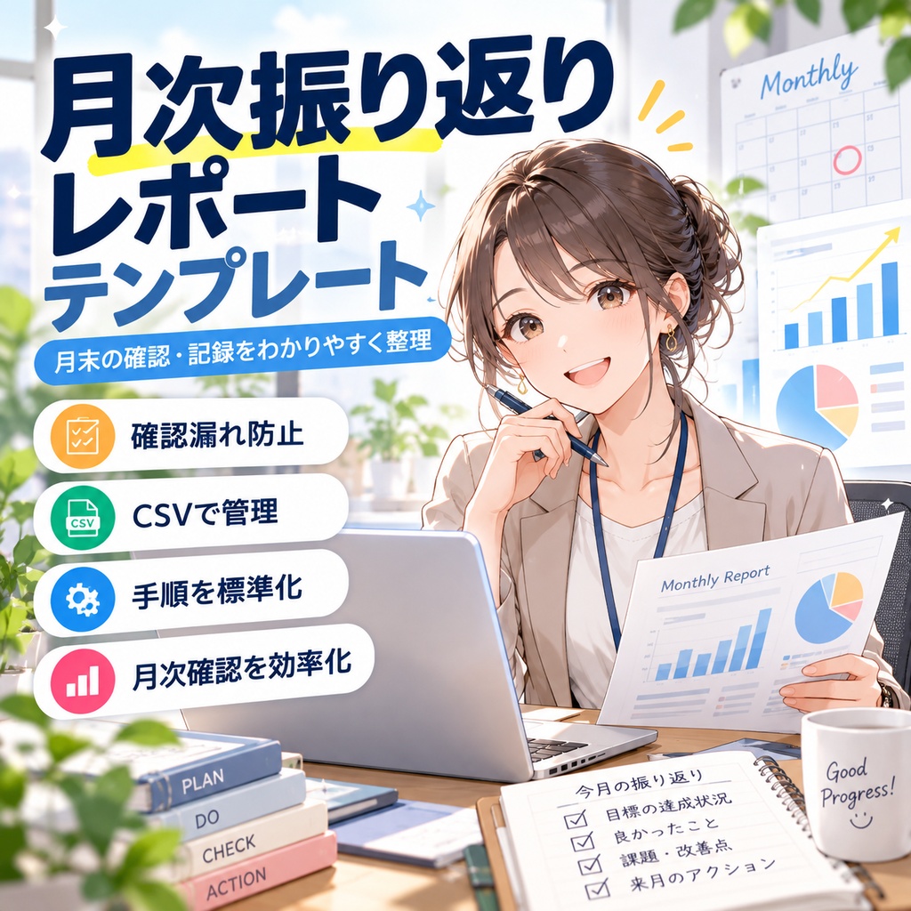 月次振り返りレポート テンプレート