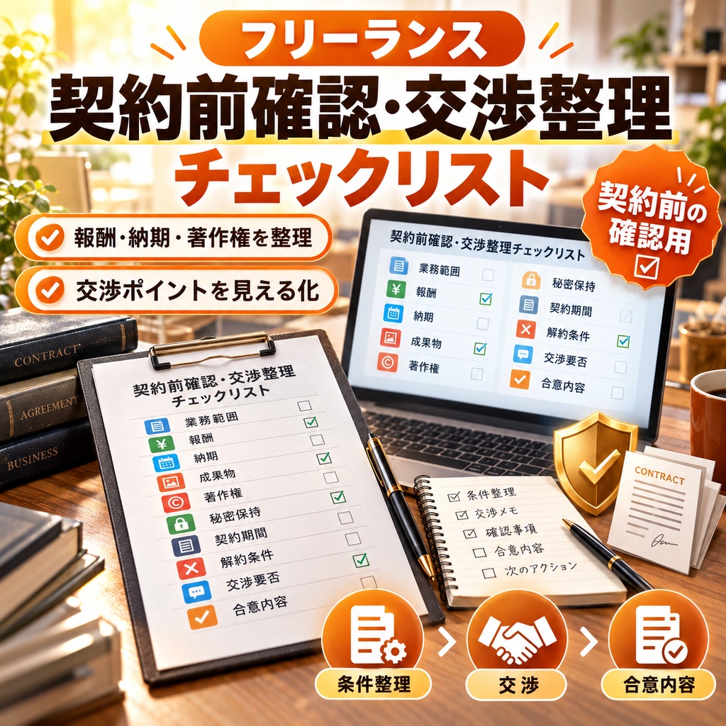 個人事業主 売上・経費・家計支出 管理シート&経費分類チェックリスト