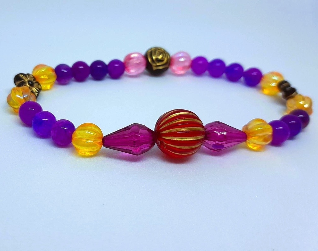 ハロウィン風ブレスレット　Laetitia（ラエティティア／意味：喜び）