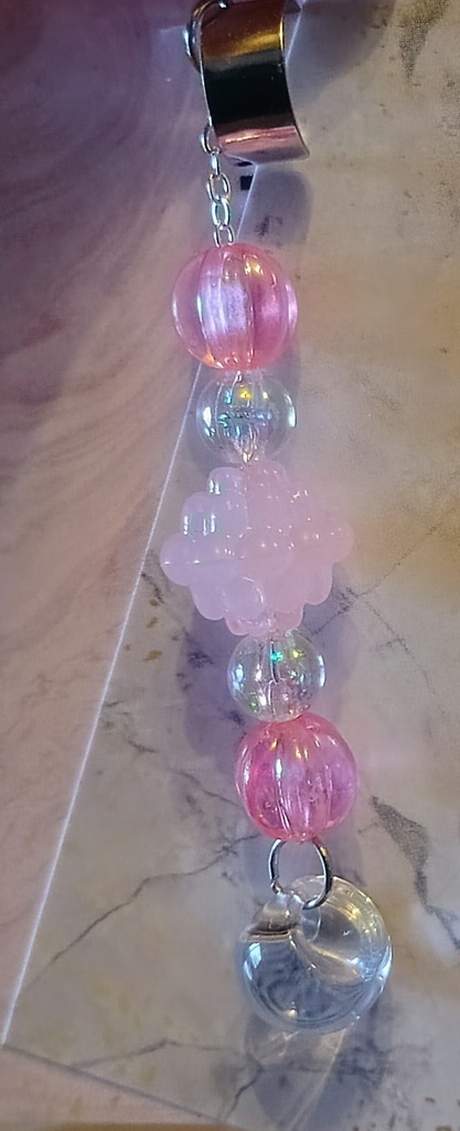 『甘露の銀色イヤーカフ』桃