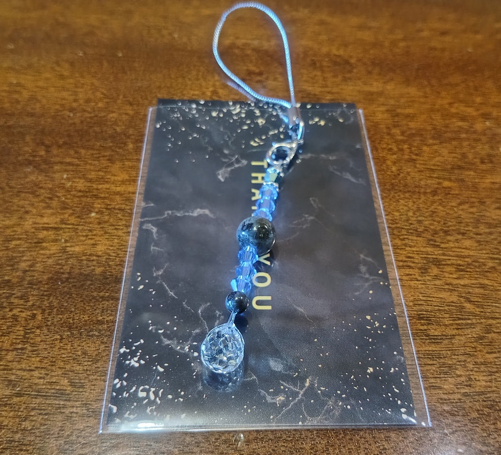 オーラミニサンキャッチャーチャーム　シルバー＆インディゴブルー【i隕石】