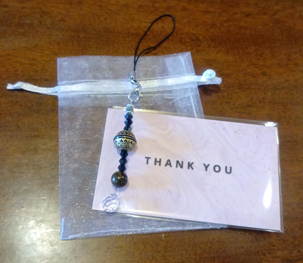 オーラミニサンキャッチャーチャーム　ブラック＆ブラック【毬】