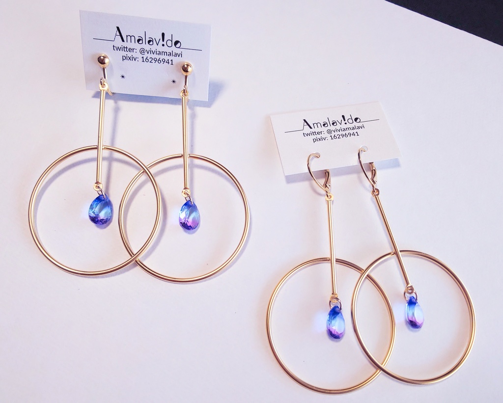 グラデビジューの大ぶりイヤリング＆ピアス
