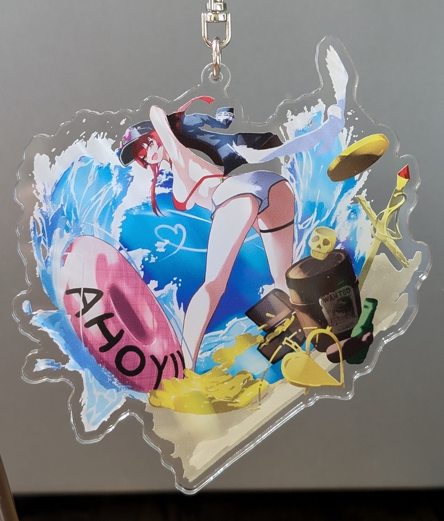 【非公式】宝鐘マリン ハート形アクリルキーホルダー