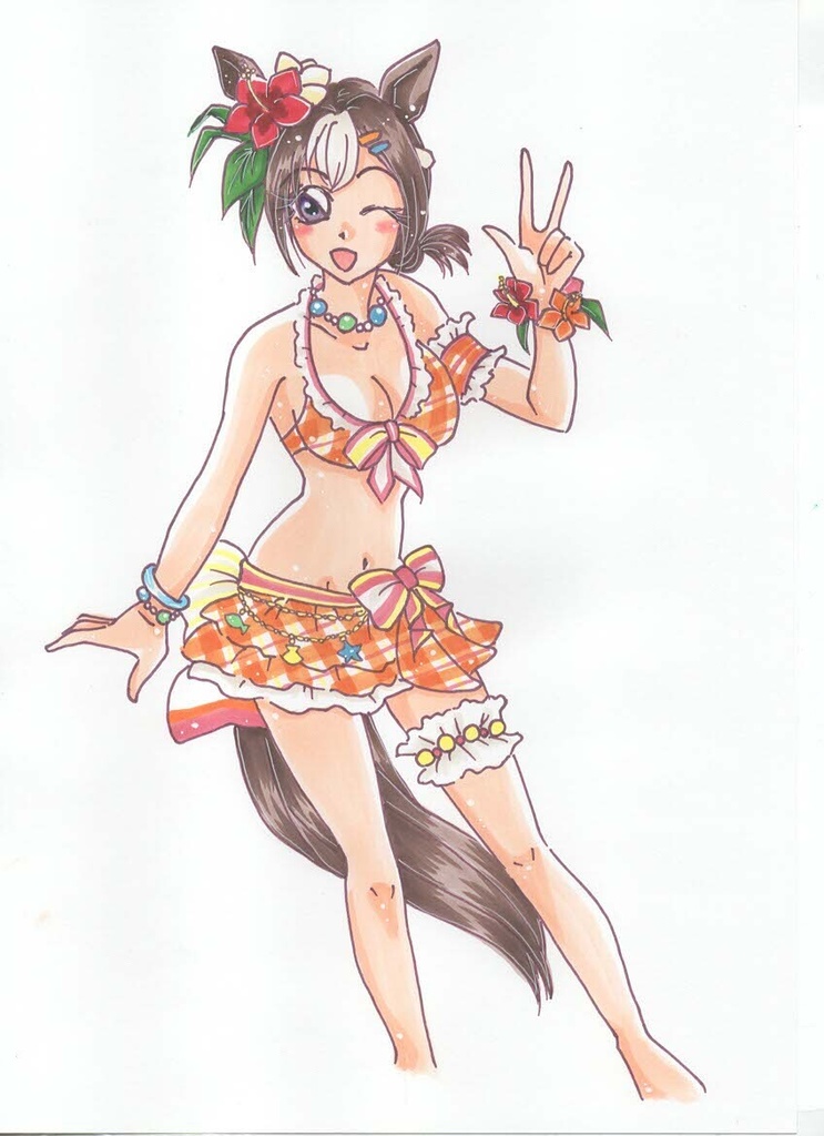 ウマ娘水着ステッカー