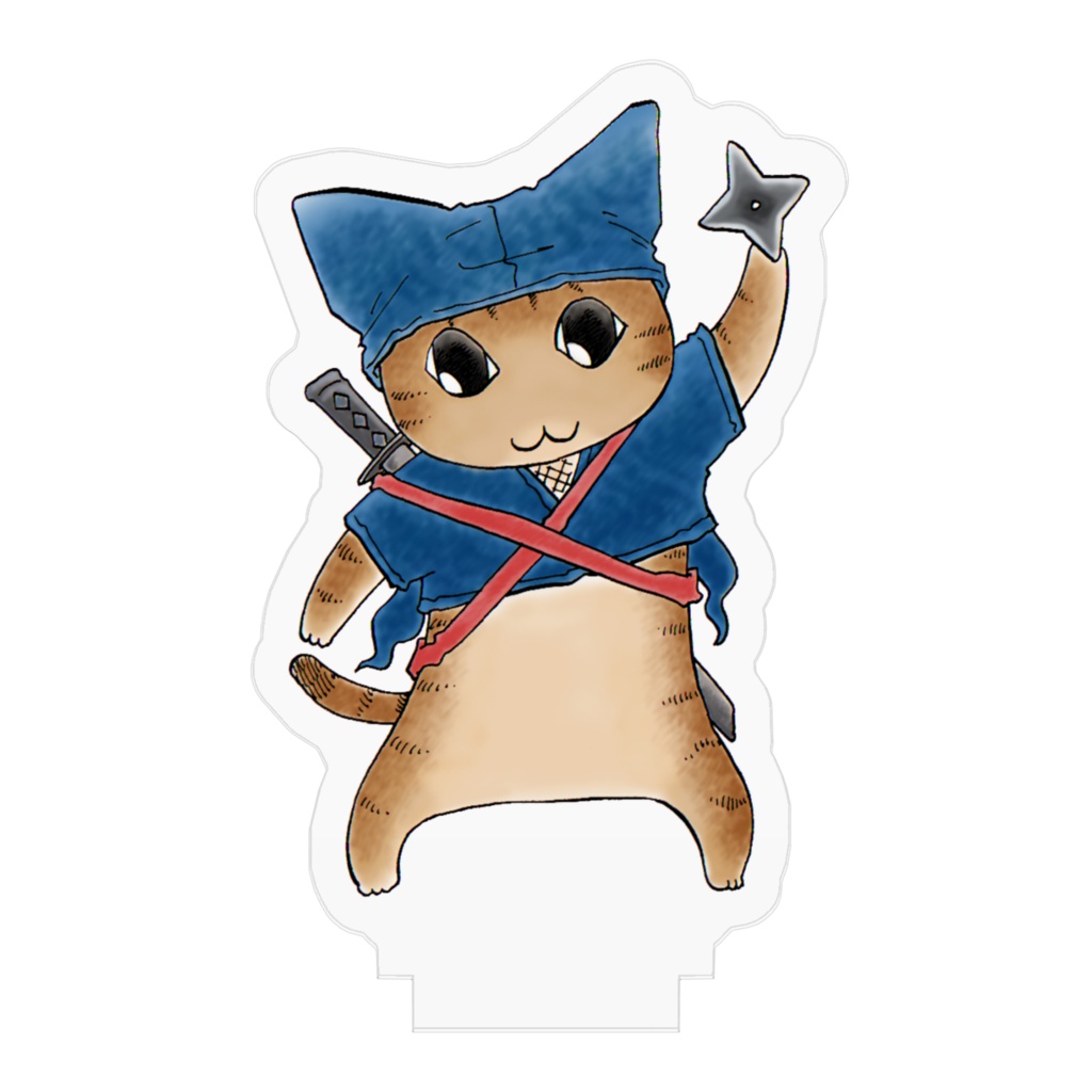 忍者猫おじょうさんアクリルフィギュア