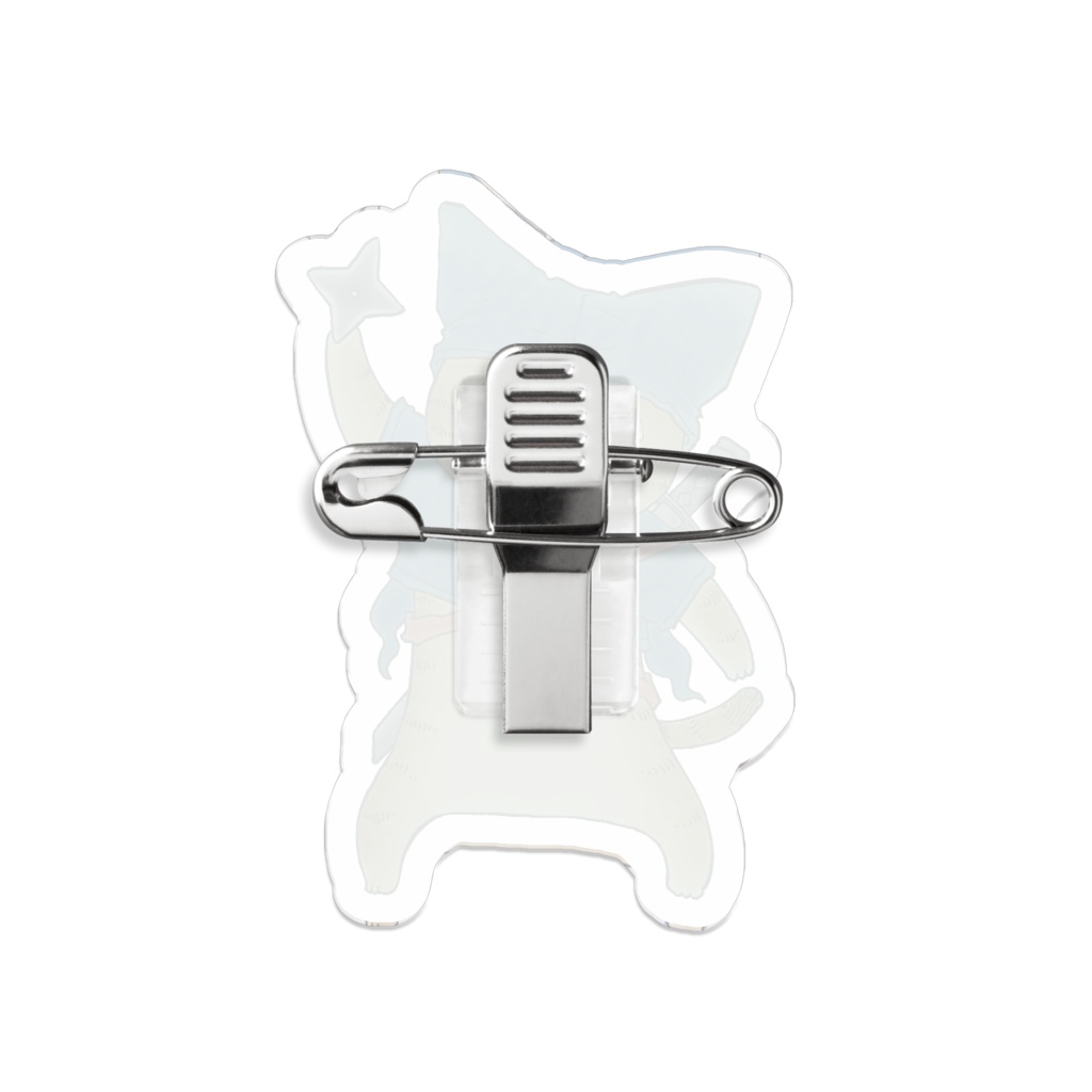 忍者猫おじょうさんアクリルバッジ