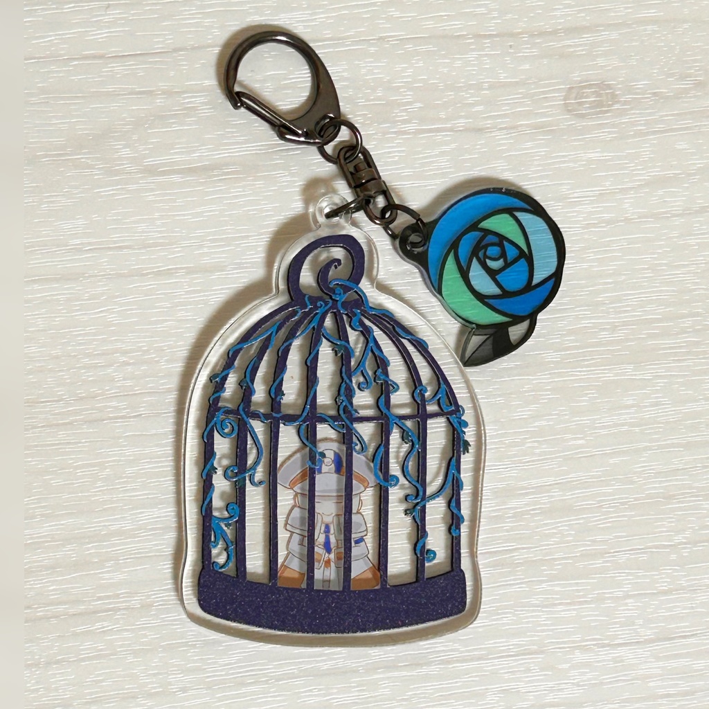 籠の中の▽アクリルキーホルダー