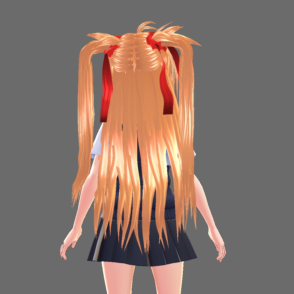 【Vroidβ版用】ツーサイドアップツインテール【ヘアプリセット】