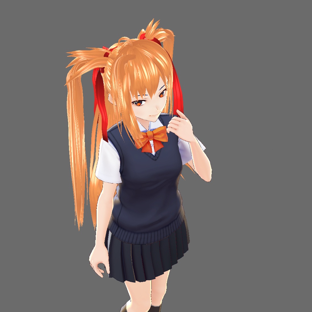 【Vroidβ版用】ツーサイドアップツインテール【ヘアプリセット】