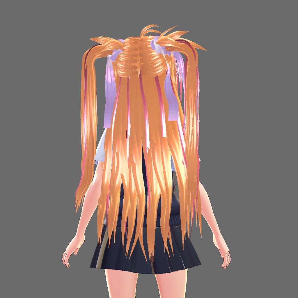 【Vroidβ版用】ツーサイドアップツインテール【ヘアプリセット】