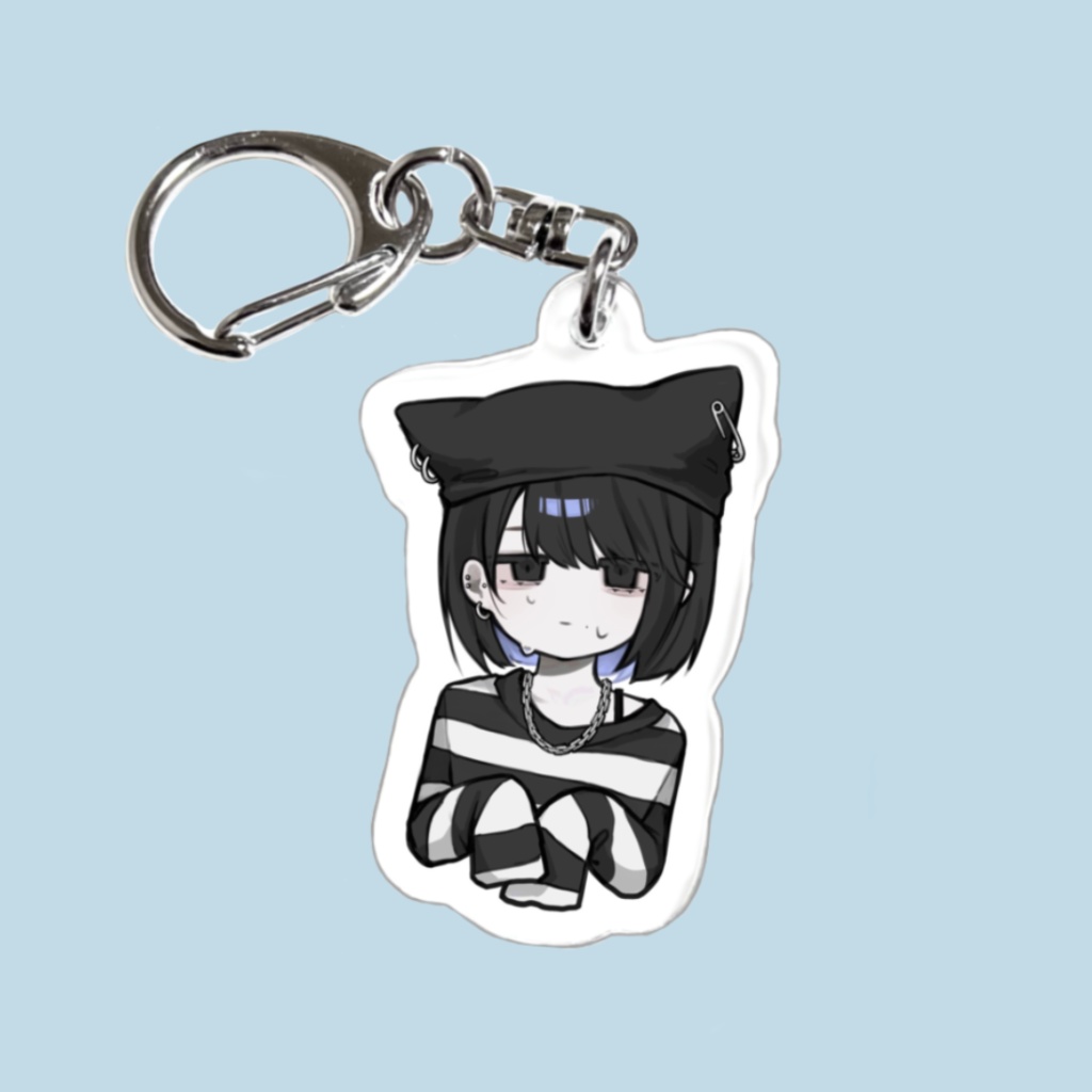 ネコミミアクリルキーホルダー