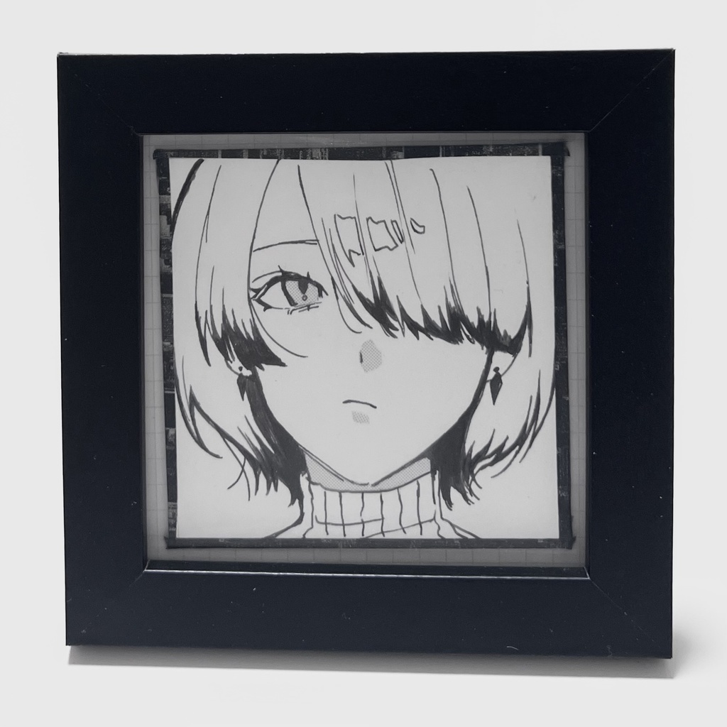 マンガ風ミニ色紙原画