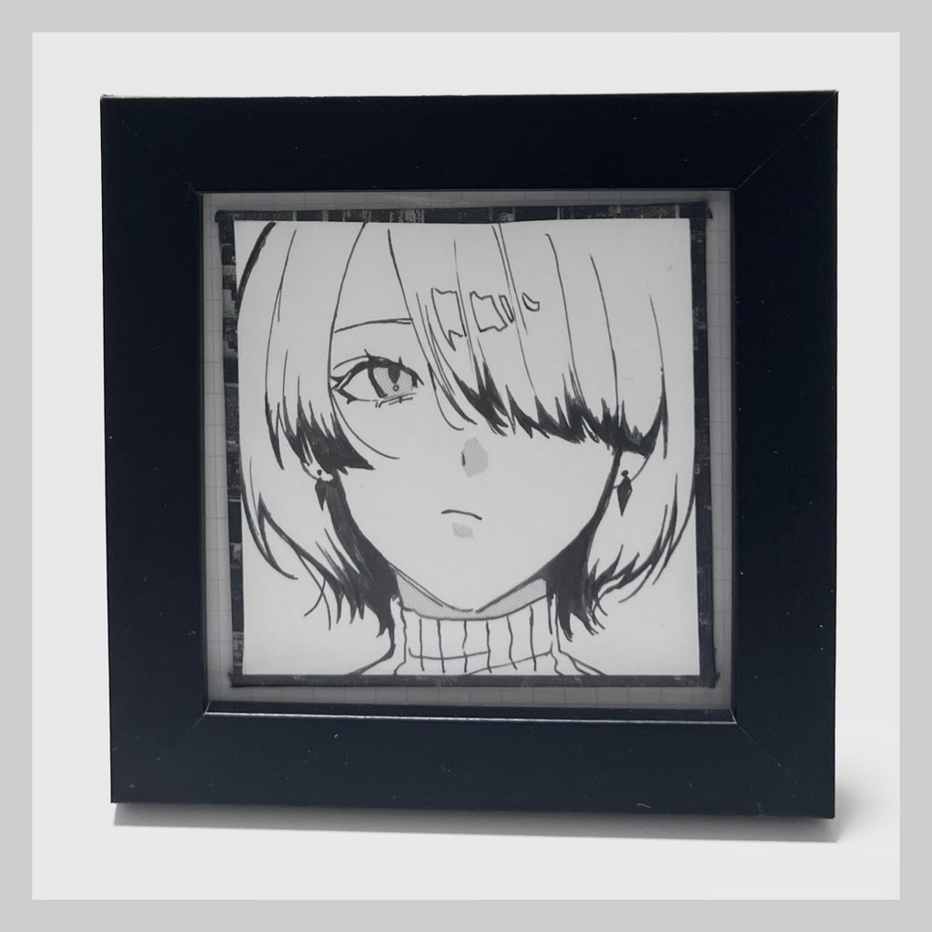 マンガ風ミニ色紙原画