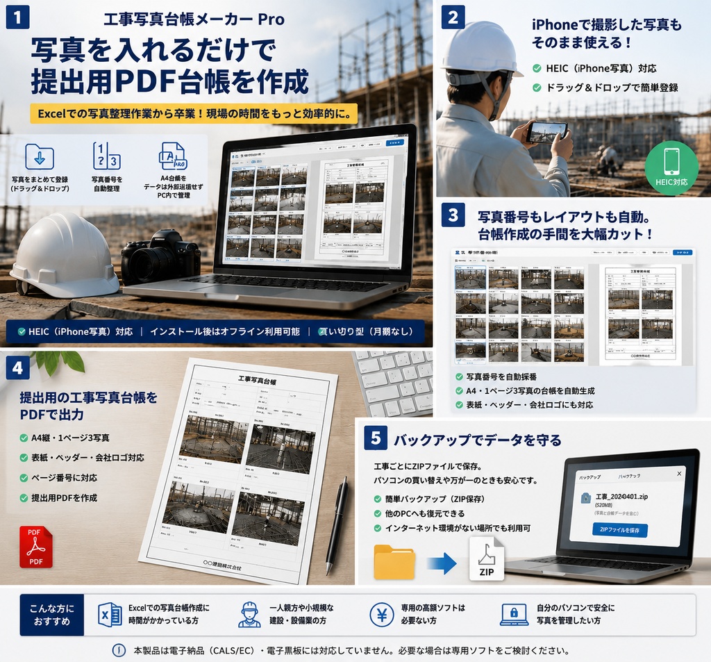 工事写真台帳メーカーPro