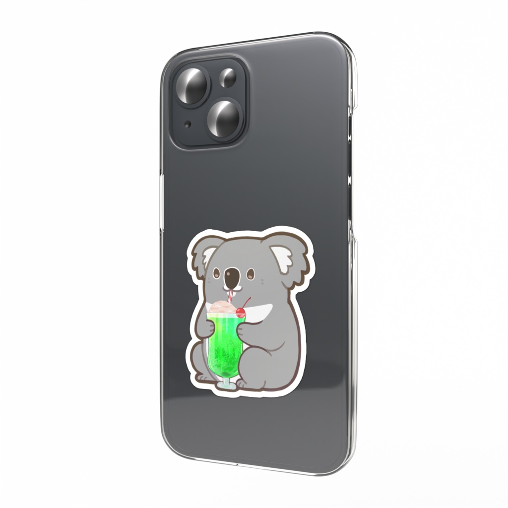 クリームソーダ×コアラ スマホステッカー