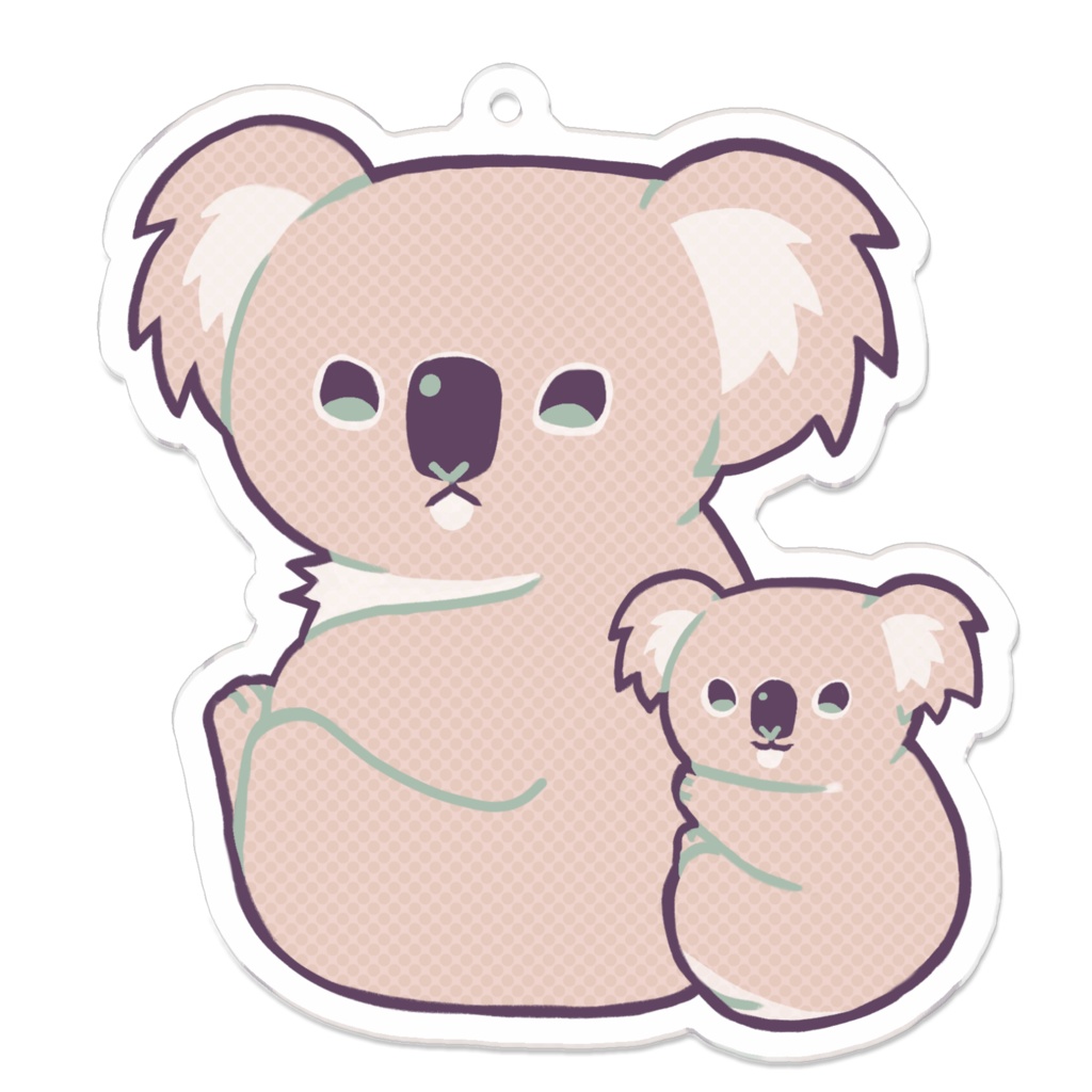 コアラ親子C　アクリルキーホルダー