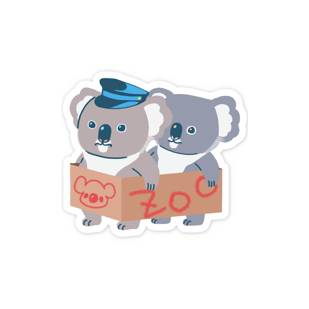 【ZOO】バス発車します【コアラ舎行き】 スマホステッカー