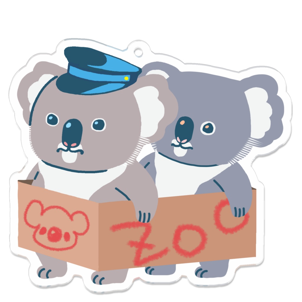 【ZOO】バス発車します【コアラ舎行き】 アクリルキーホルダー