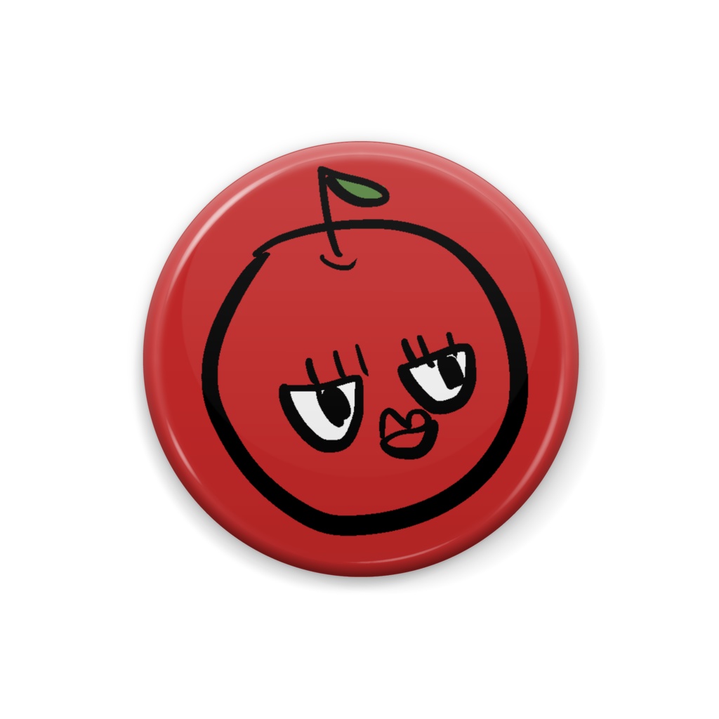 真顔りんごくん缶バッチ