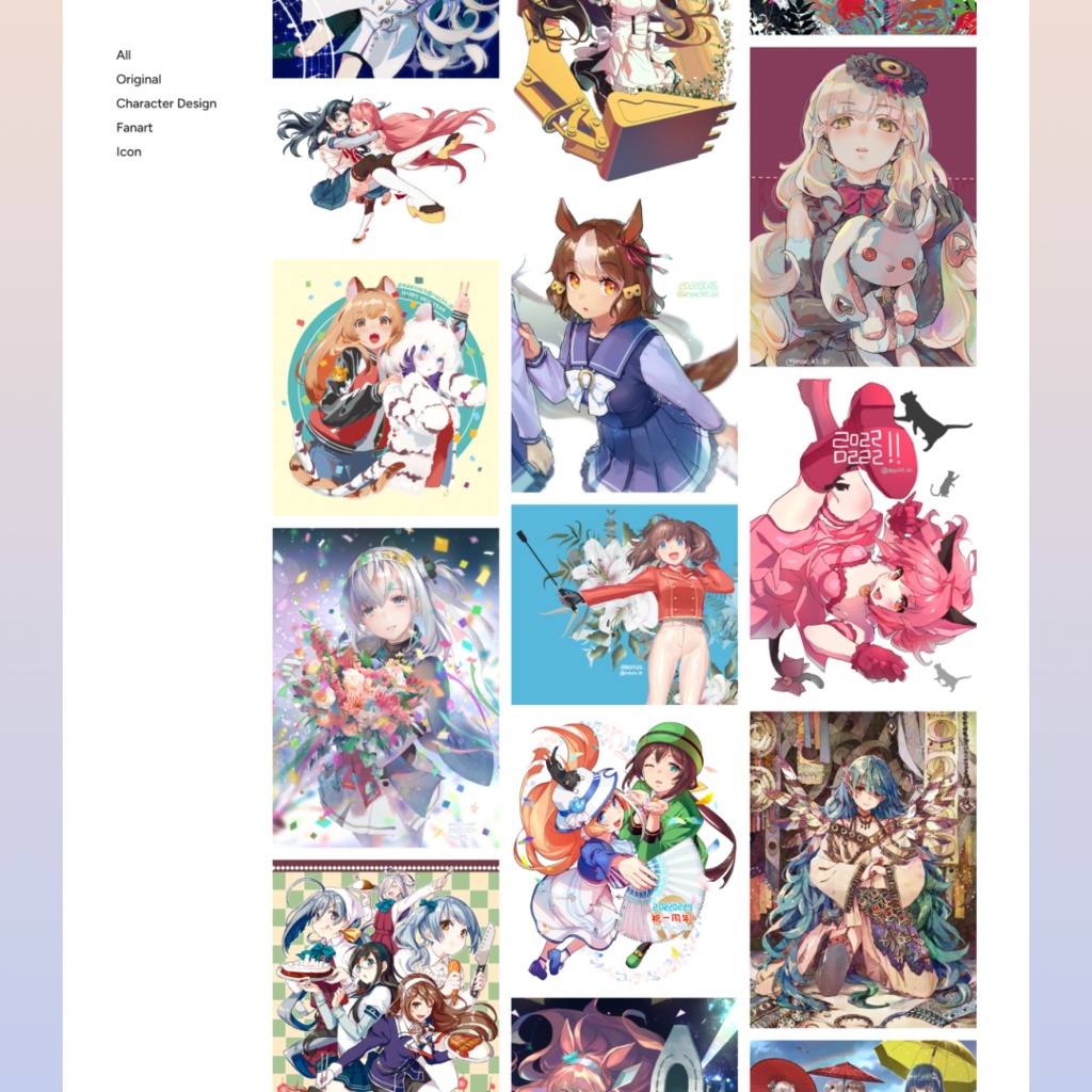 【イラストサイト向けテンプレート】Illustfolio Lumina