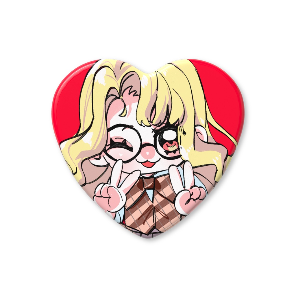 ナホちゃん缶バッジ ハート型